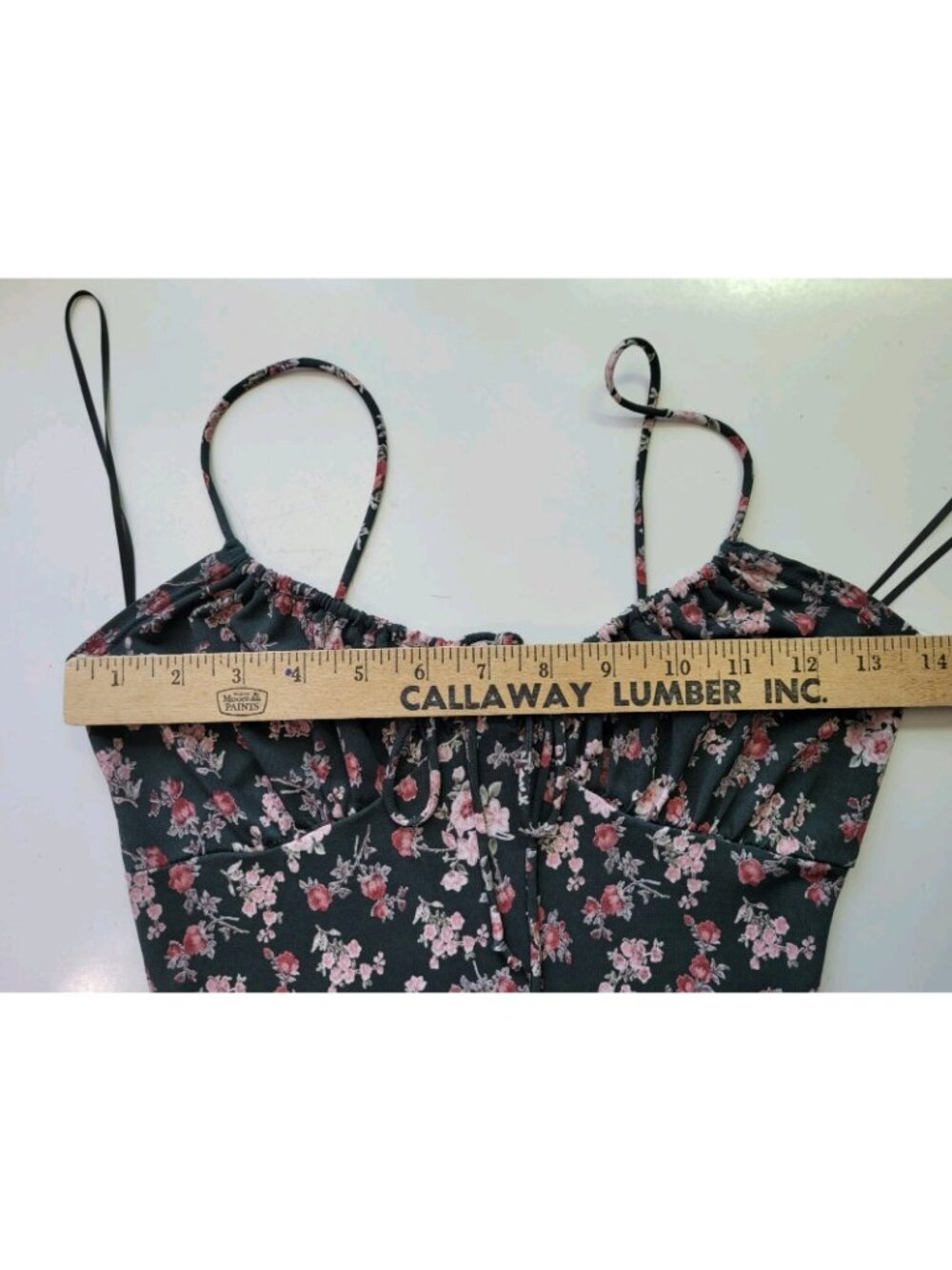 Womens Dark Floral Fairy Grunge Babydoll Top Size S Green Y2K Forest Earthy - Picture 2 of 12